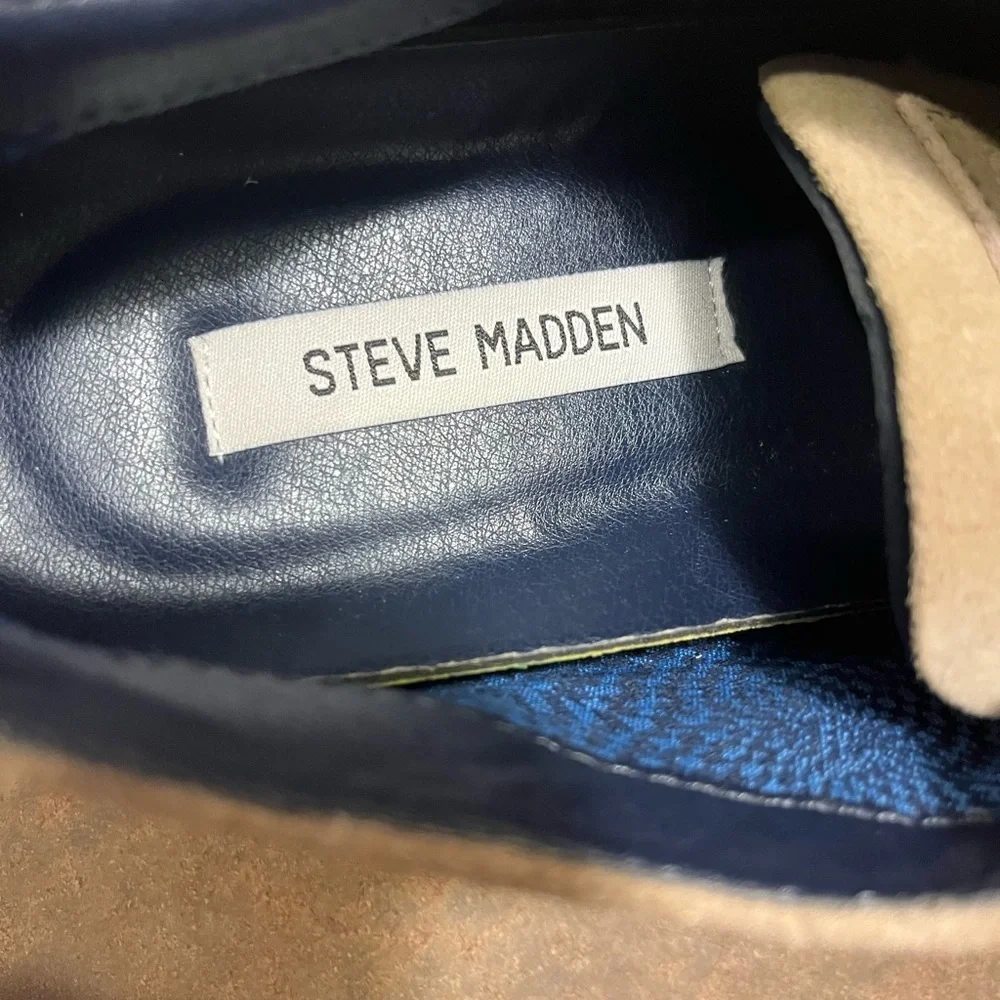 Steve Madden Tan Derby Oxfords with Suede Finish